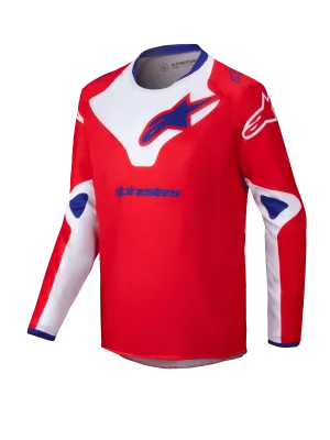 2025 Alpinestars Youth Racer Veil Jersey Bright Red White