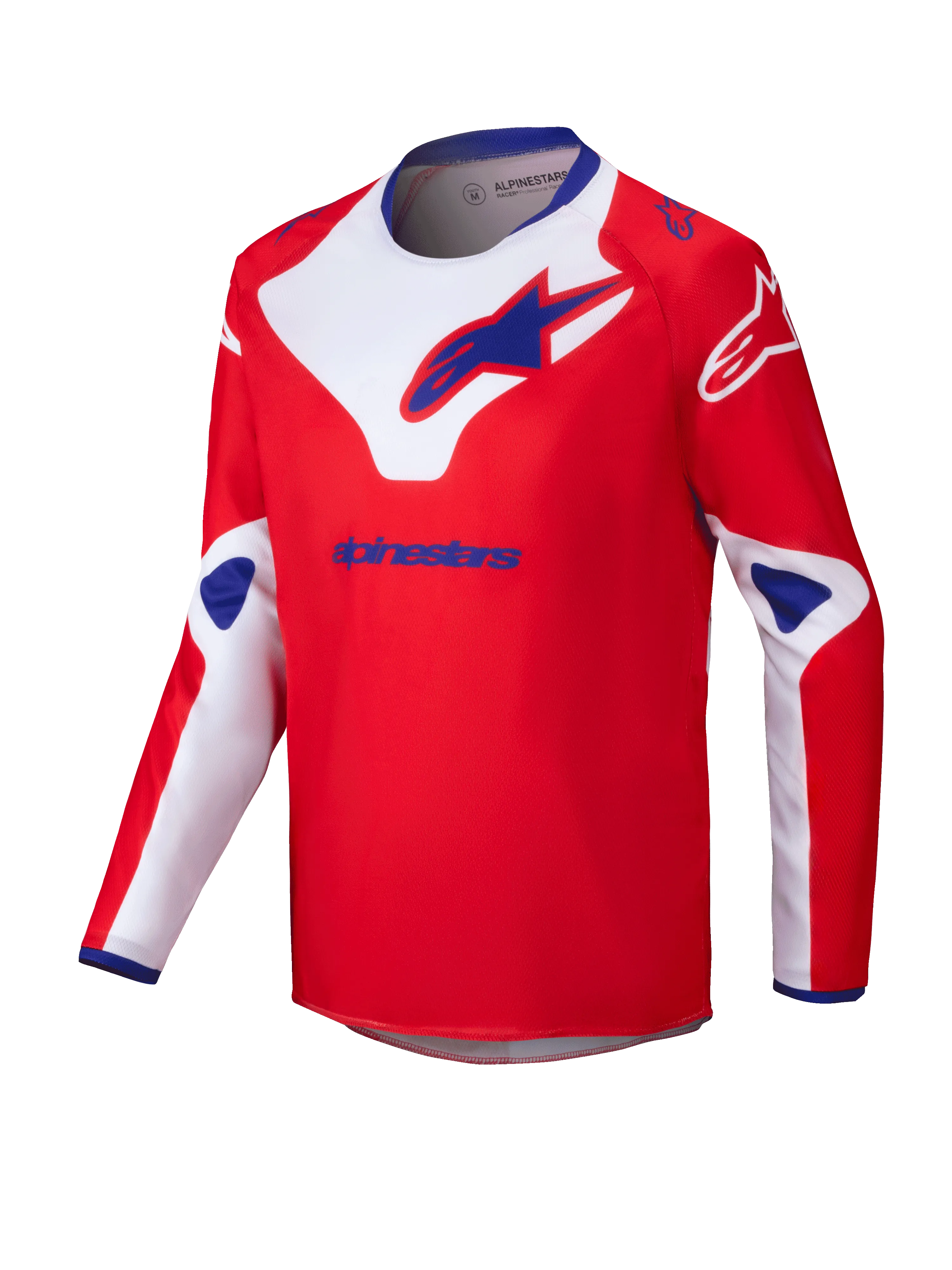 2025 Alpinestars Youth Racer Veil Jersey Bright Red White