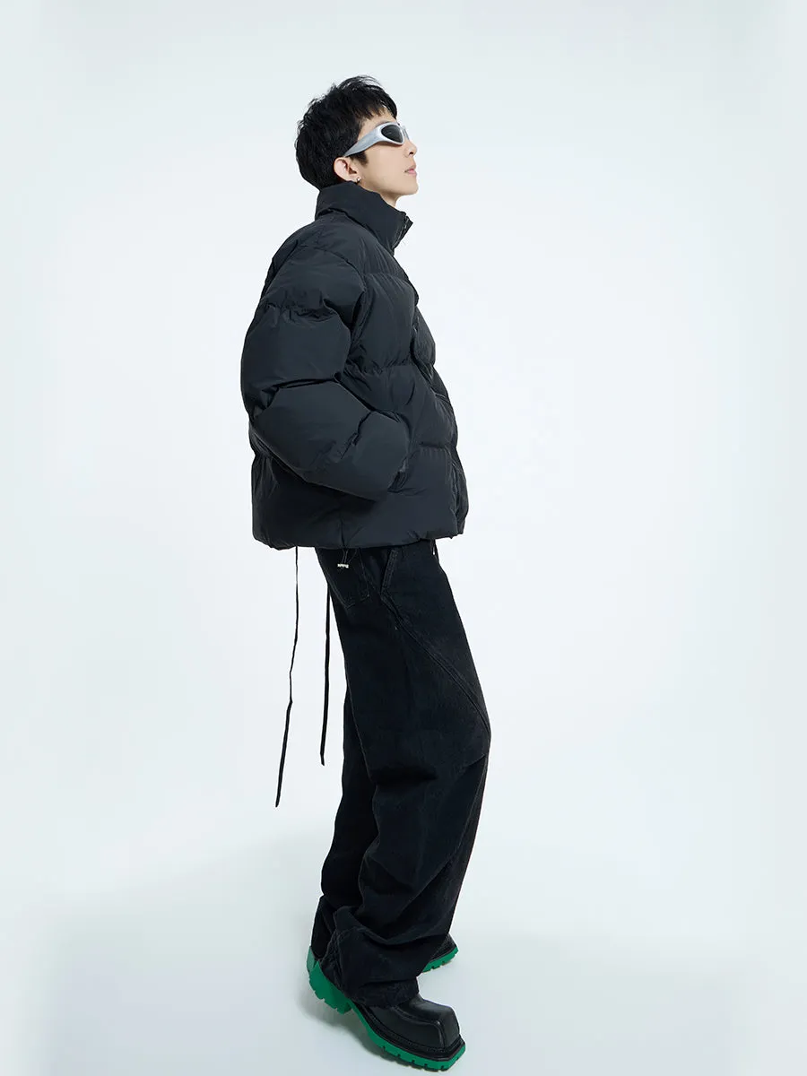 【23s September.】Irregular Zipper Design Padded Jacket -L