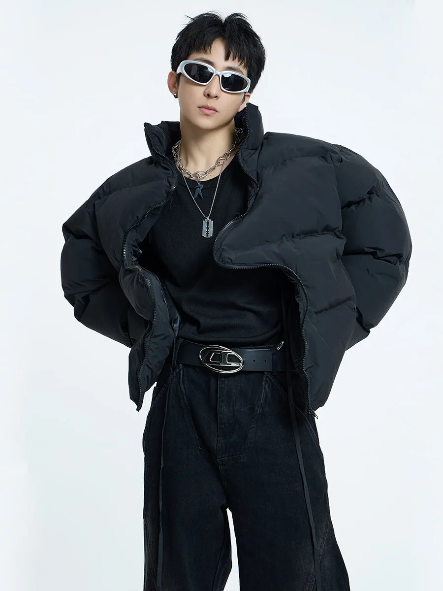 【23s September.】Irregular Zipper Design Padded Jacket -L