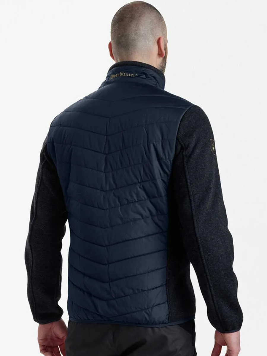 30% OFF DEERHUNTER Moor Padded Jacket w.Knit - Mens - Dark Blue - Size: 2XL
