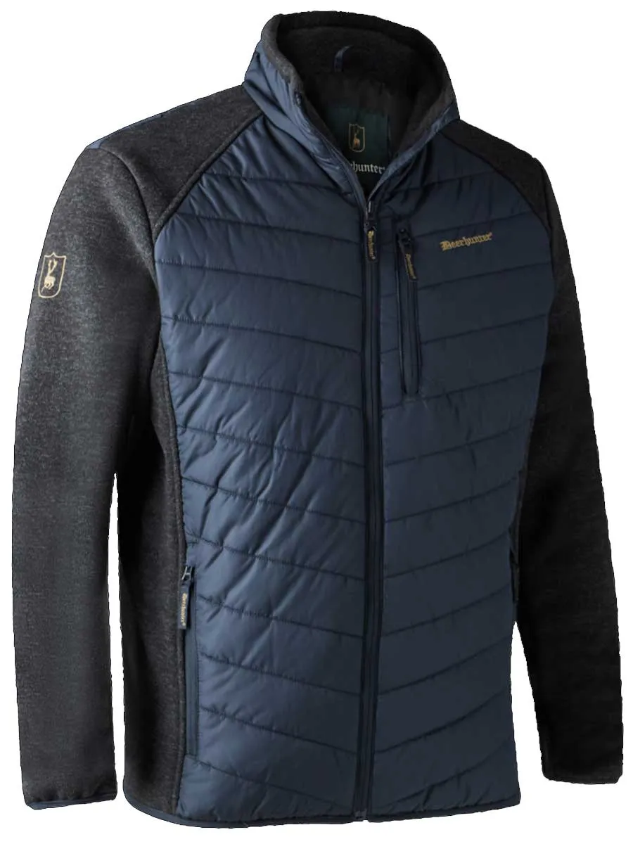 30% OFF DEERHUNTER Moor Padded Jacket w.Knit - Mens - Dark Blue - Size: 2XL