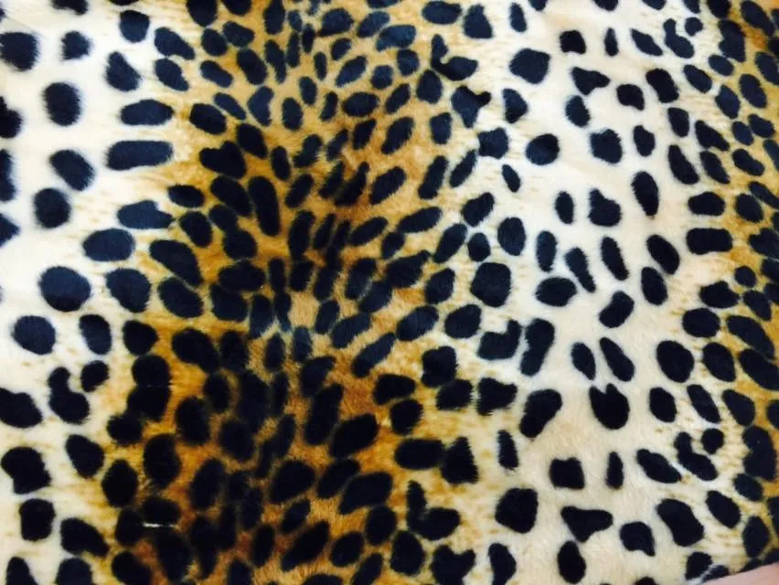 ANIMAL PRINT VELBOA FAUX FUR VELOUR FABRIC CRAFT MATERIAL 60" WIDE M220