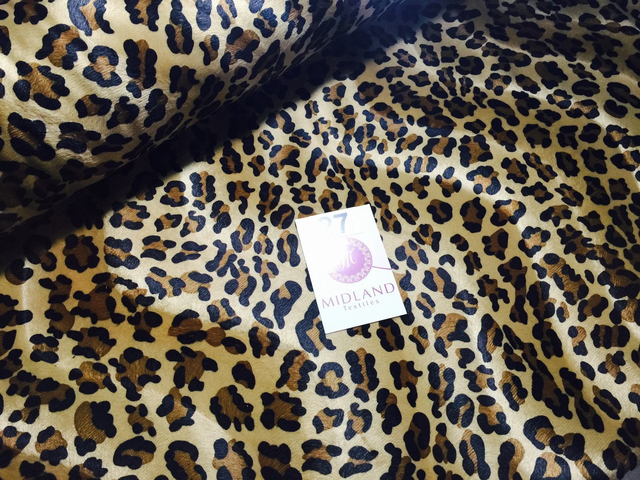 ANIMAL PRINT VELBOA FAUX FUR VELOUR FABRIC CRAFT MATERIAL 60" WIDE M220
