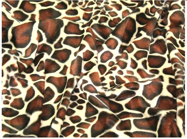 ANIMAL PRINT VELBOA FAUX FUR VELOUR FABRIC CRAFT MATERIAL 60" WIDE M220