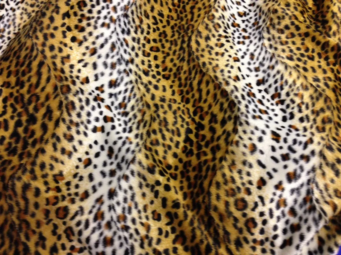 ANIMAL PRINT VELBOA FAUX FUR VELOUR FABRIC CRAFT MATERIAL 60" WIDE M220