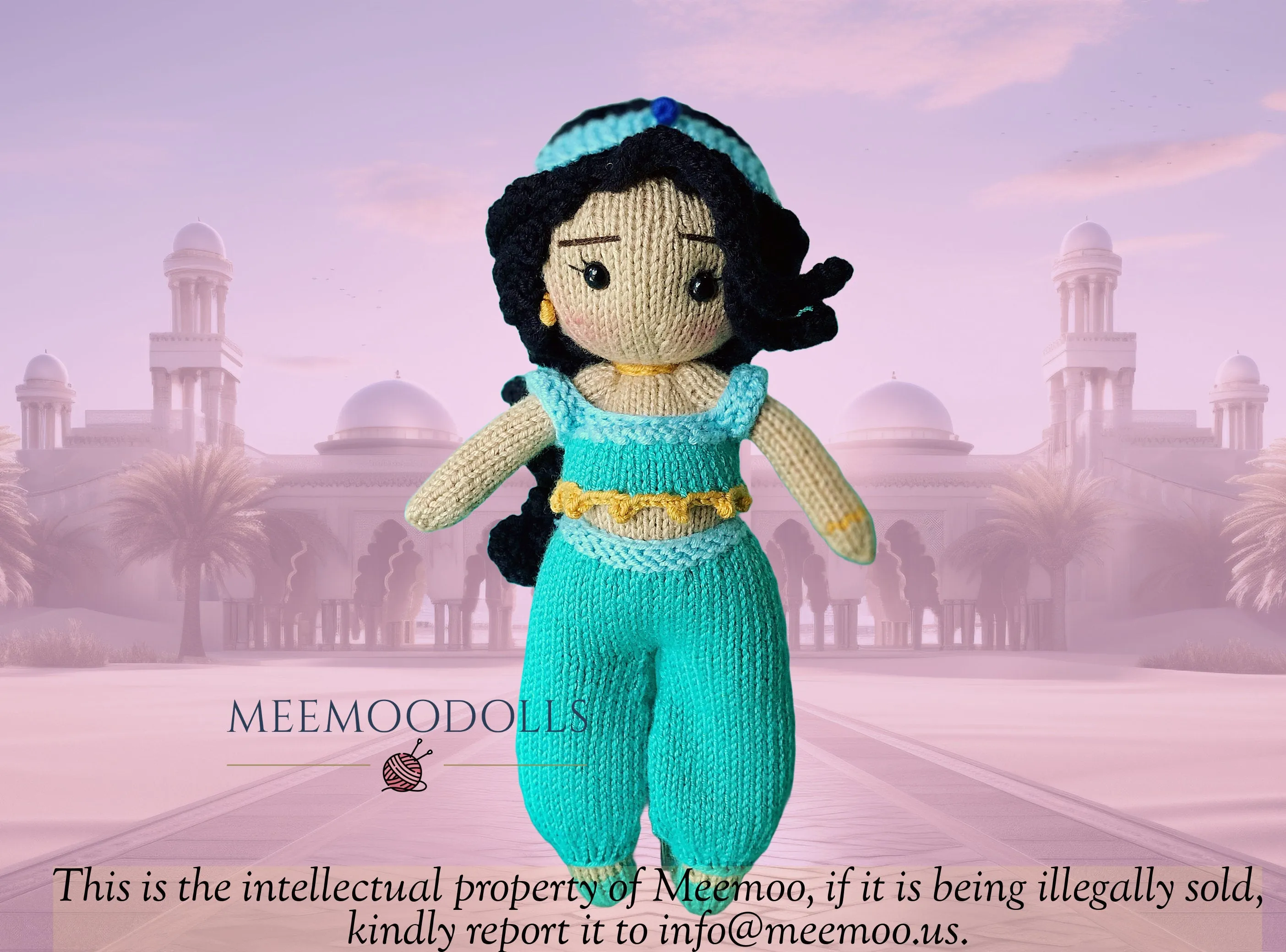 Arabian Princess Doll. Knitted toy patterns. Meemoodolls
