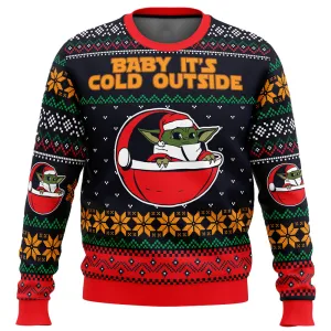 Baby Yoda It's Cold Outside Ugly Sweater