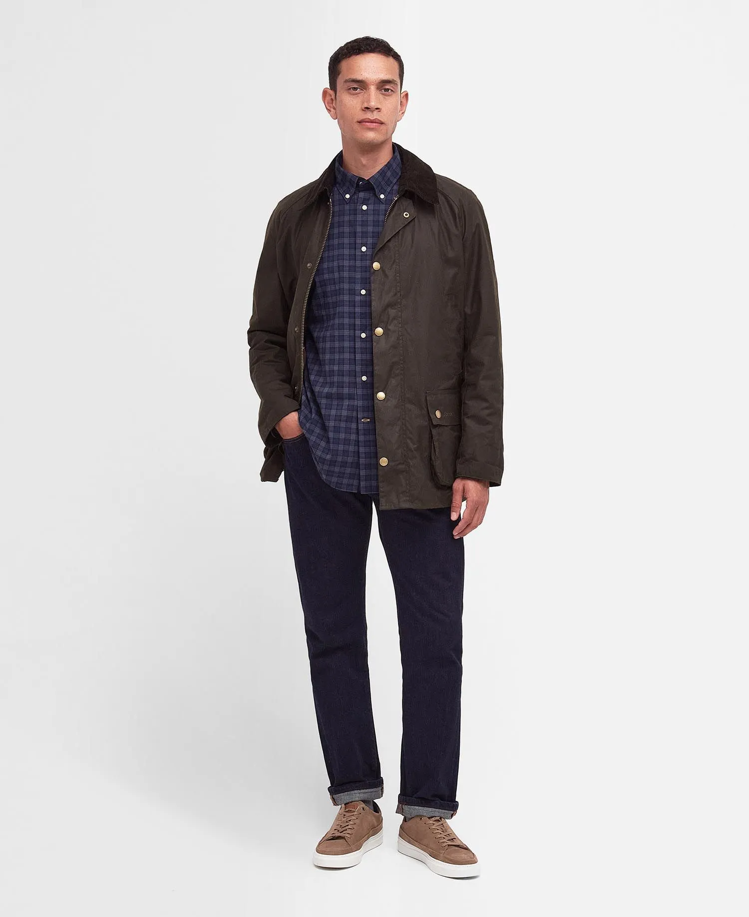 Barbour Coat Ashby Wax Mid Olive