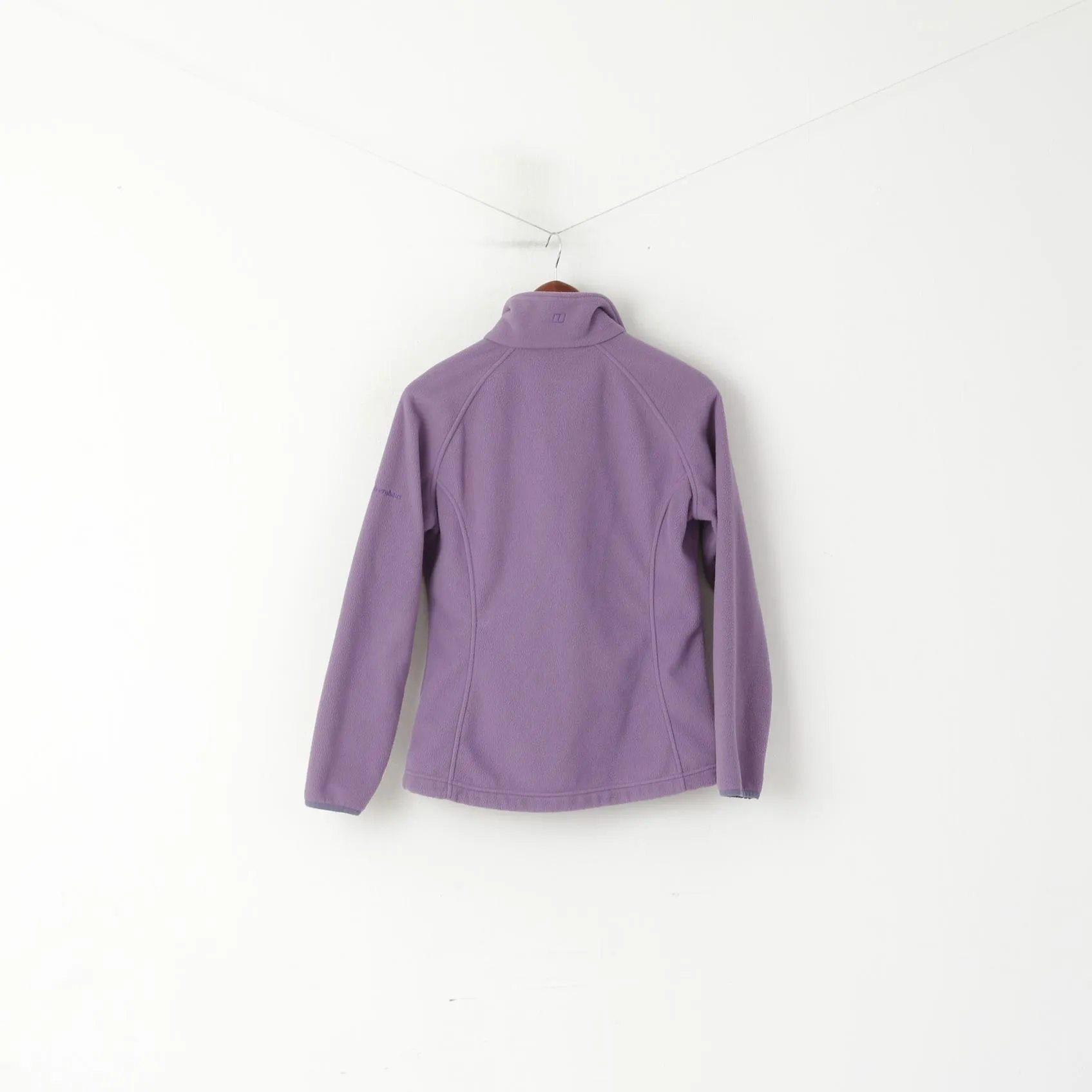 Berghaus Women 10 S Fleece Top Purple Vintage Full Zipper Outdoor Sport Top