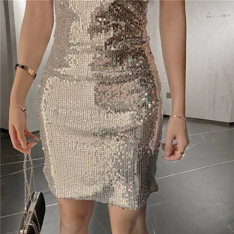 Berry Sequined Dress