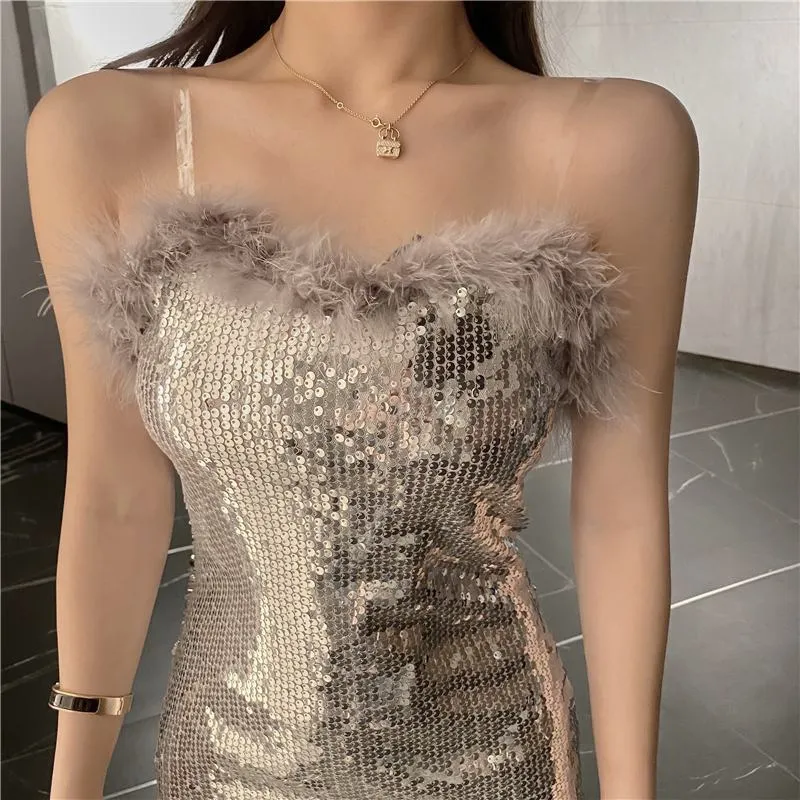 Berry Sequined Dress