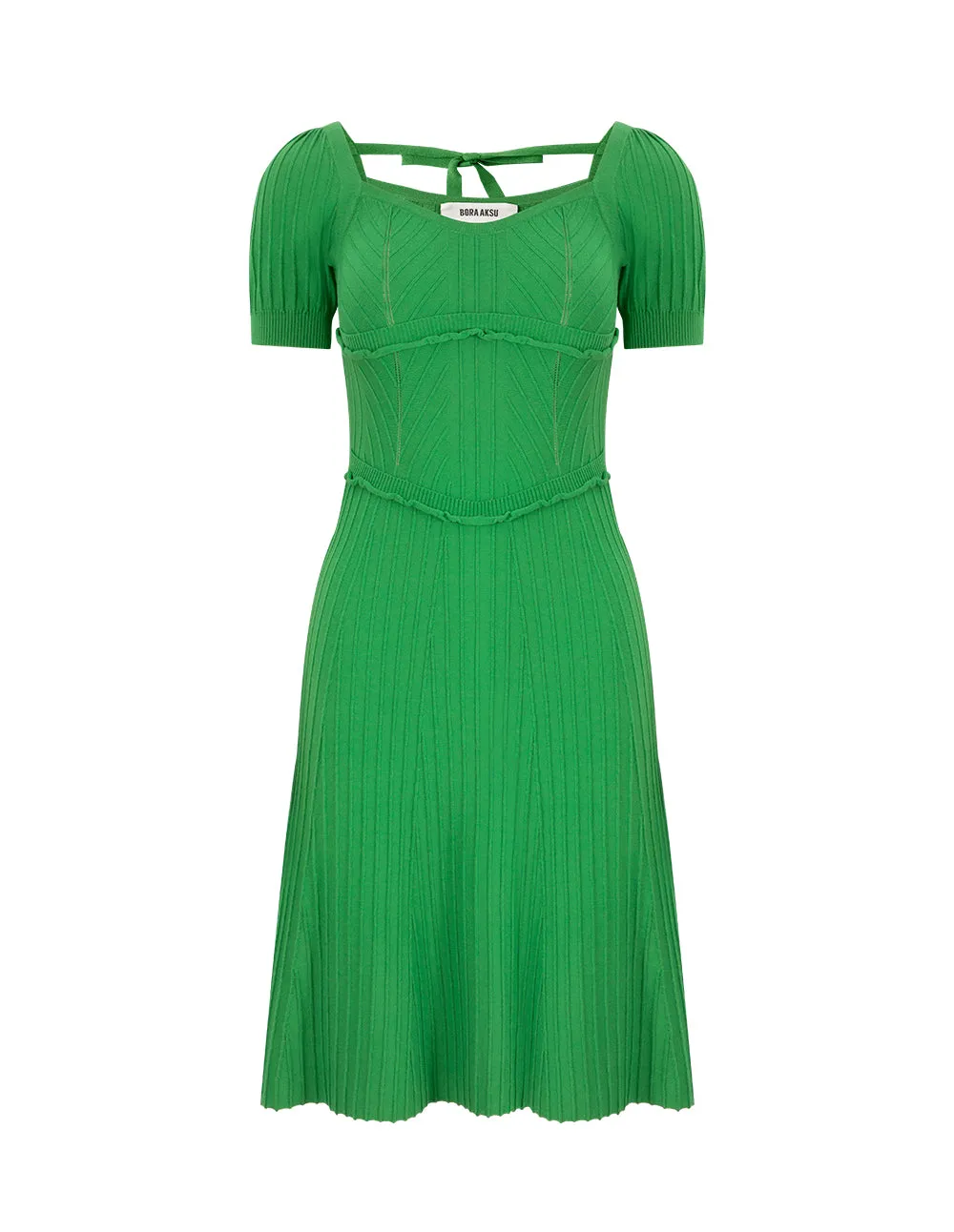BORA AKSU Heart Neck Short Sleeve Dress