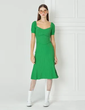 BORA AKSU Heart Neck Short Sleeve Dress