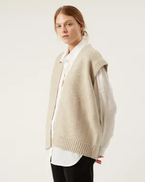 cardigan sans manches en laine XIMENA
