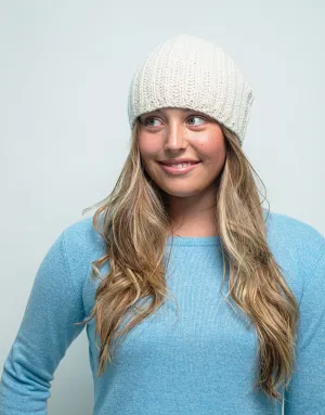 Cashmere Winter Warmer Beanie in Dune