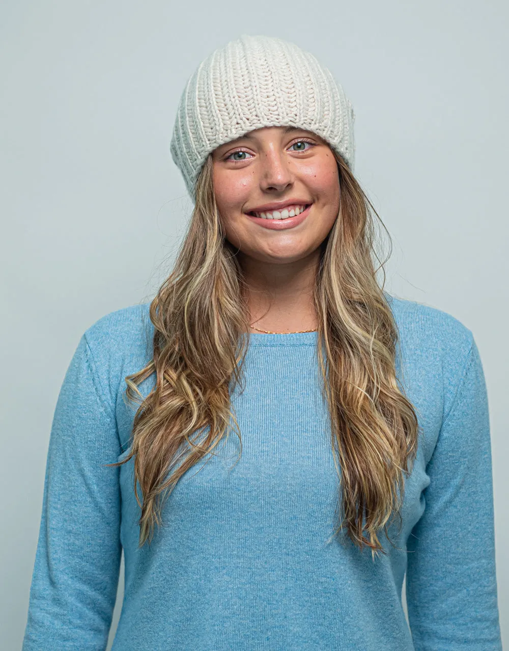 Cashmere Winter Warmer Beanie in Dune