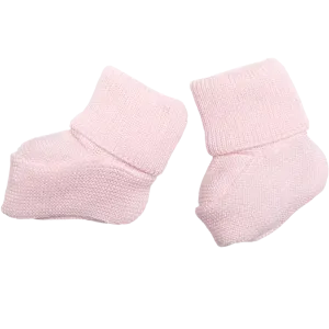 Classic Merino Wool Booties - Pink