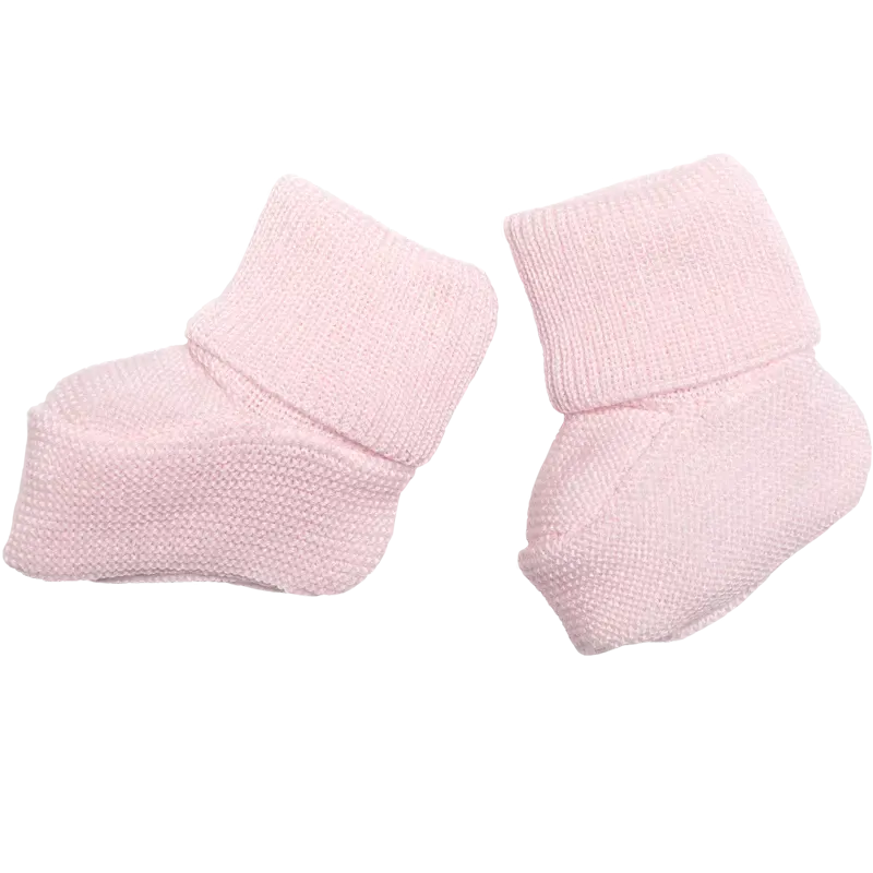 Classic Merino Wool Booties - Pink