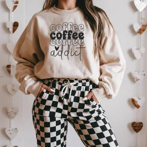 Coffee Addict Soft Crewneck Sweatshirt Top