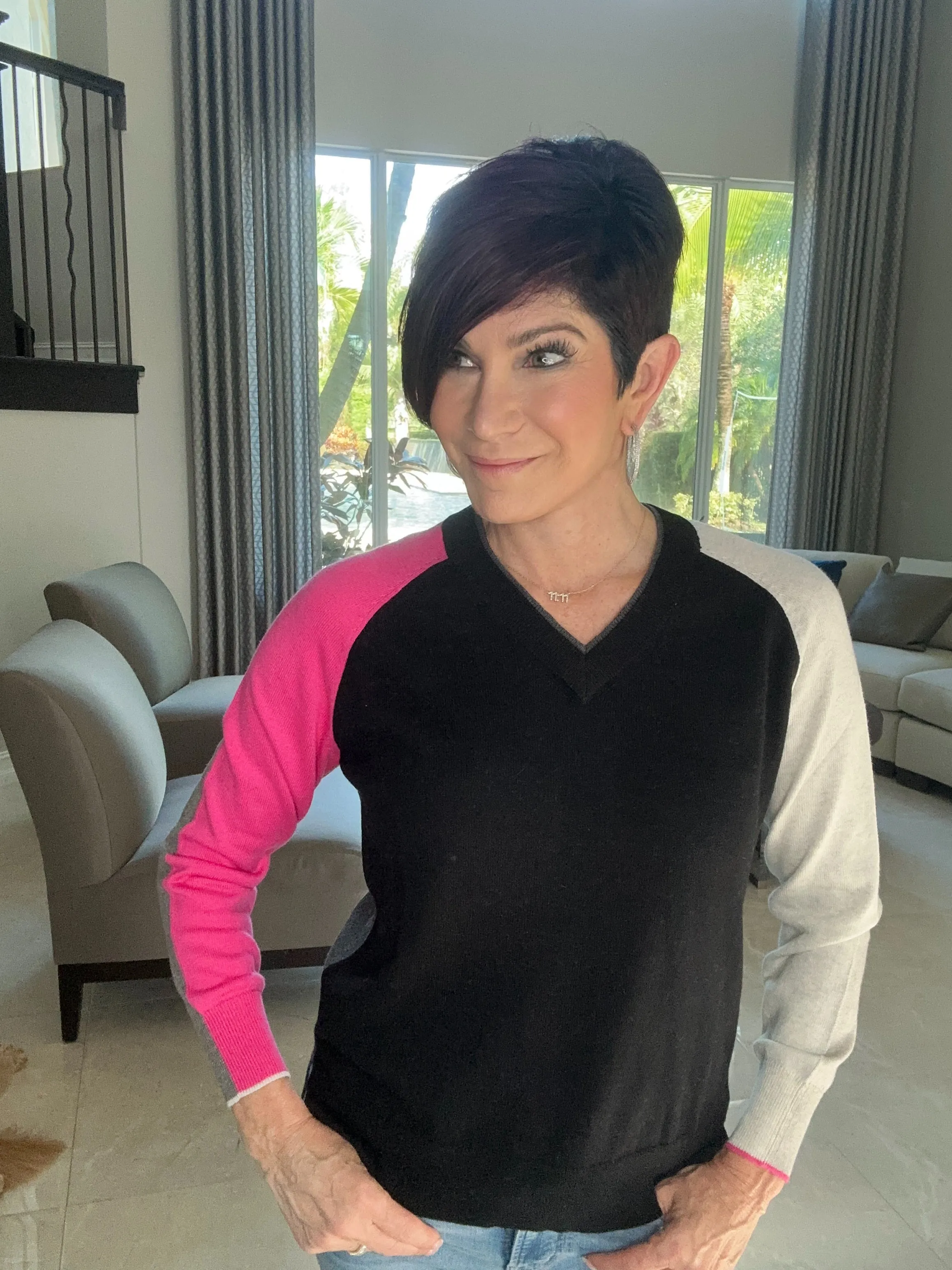 College V-Neck Top