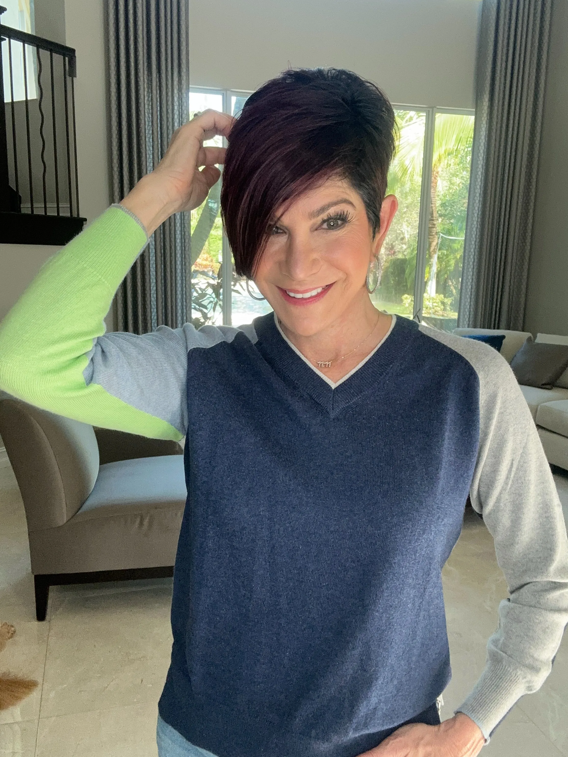 College V-Neck Top