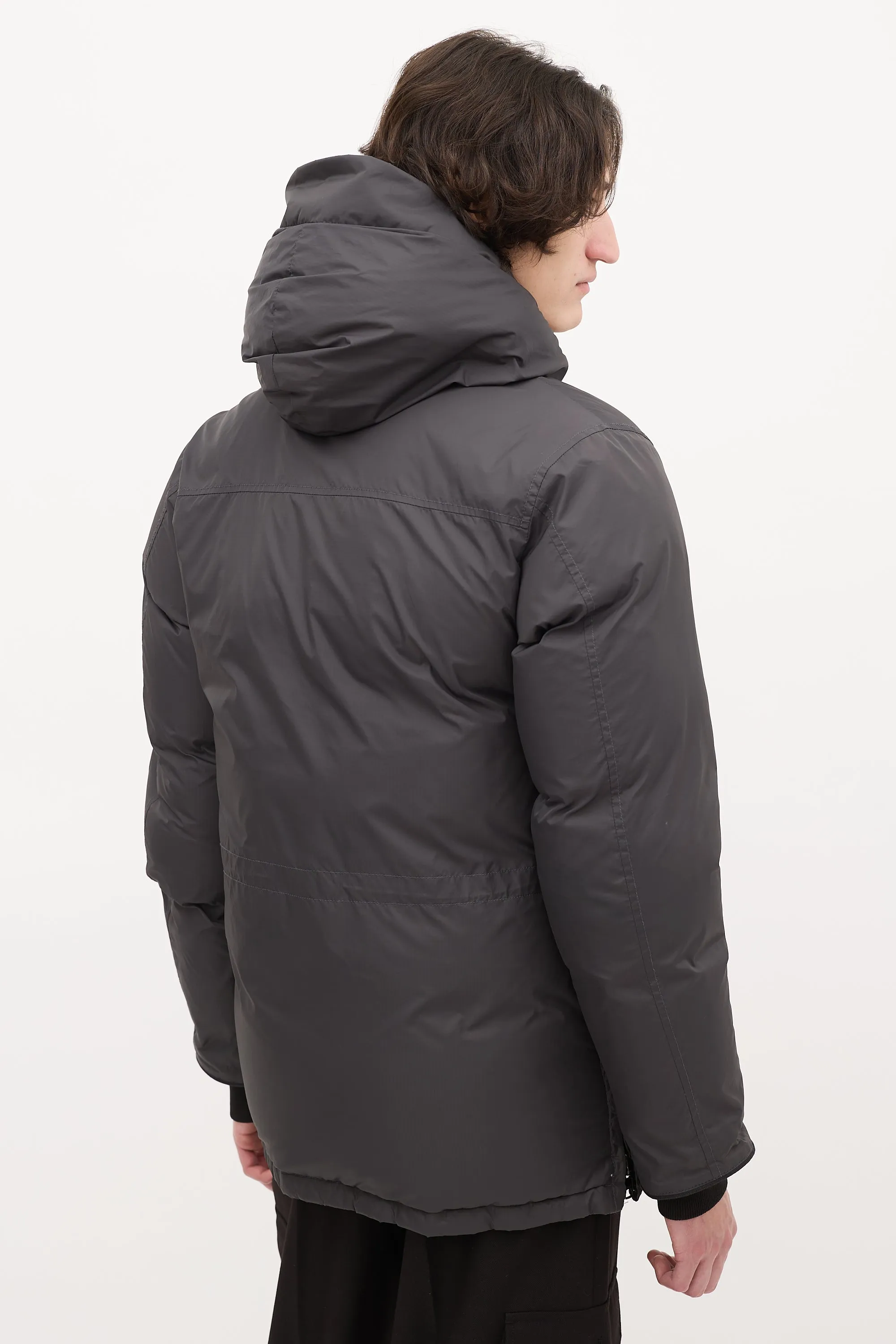 Dark Grey Down & Nylon Manitoba Jacket