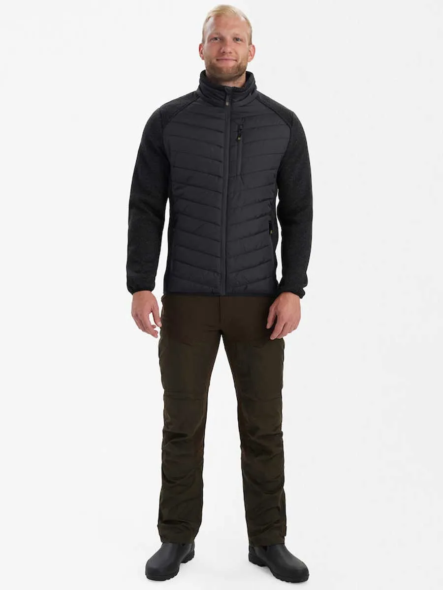 DEERHUNTER Moor Padded Jacket w.Knit - Mens - Black