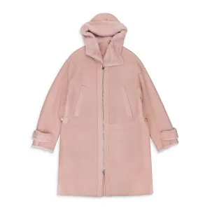 DOUBLE-SIDED SHEEPSKIN PINK COAT