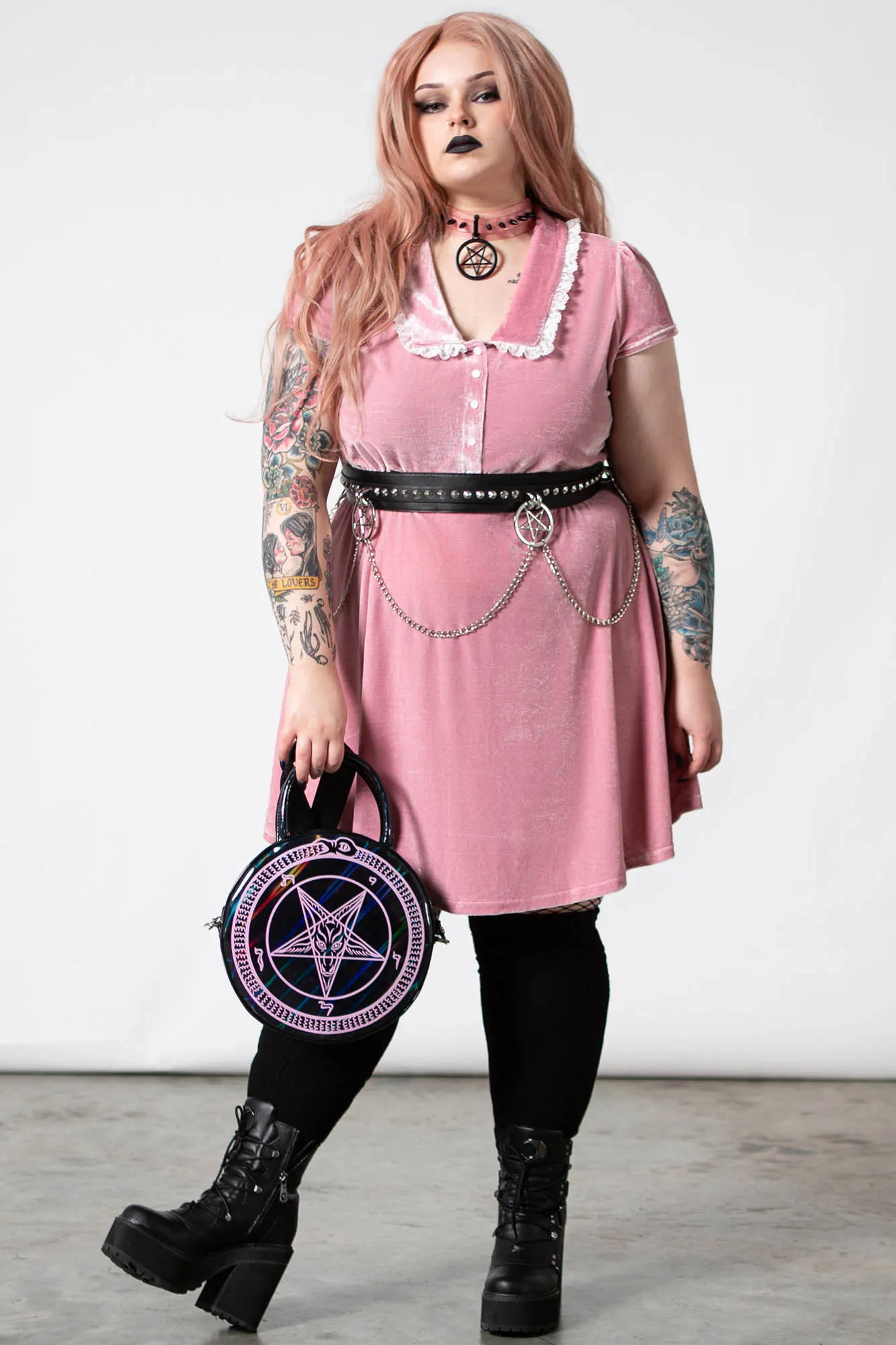 Every Mourning Collar Dress [PASTEL PINK]
