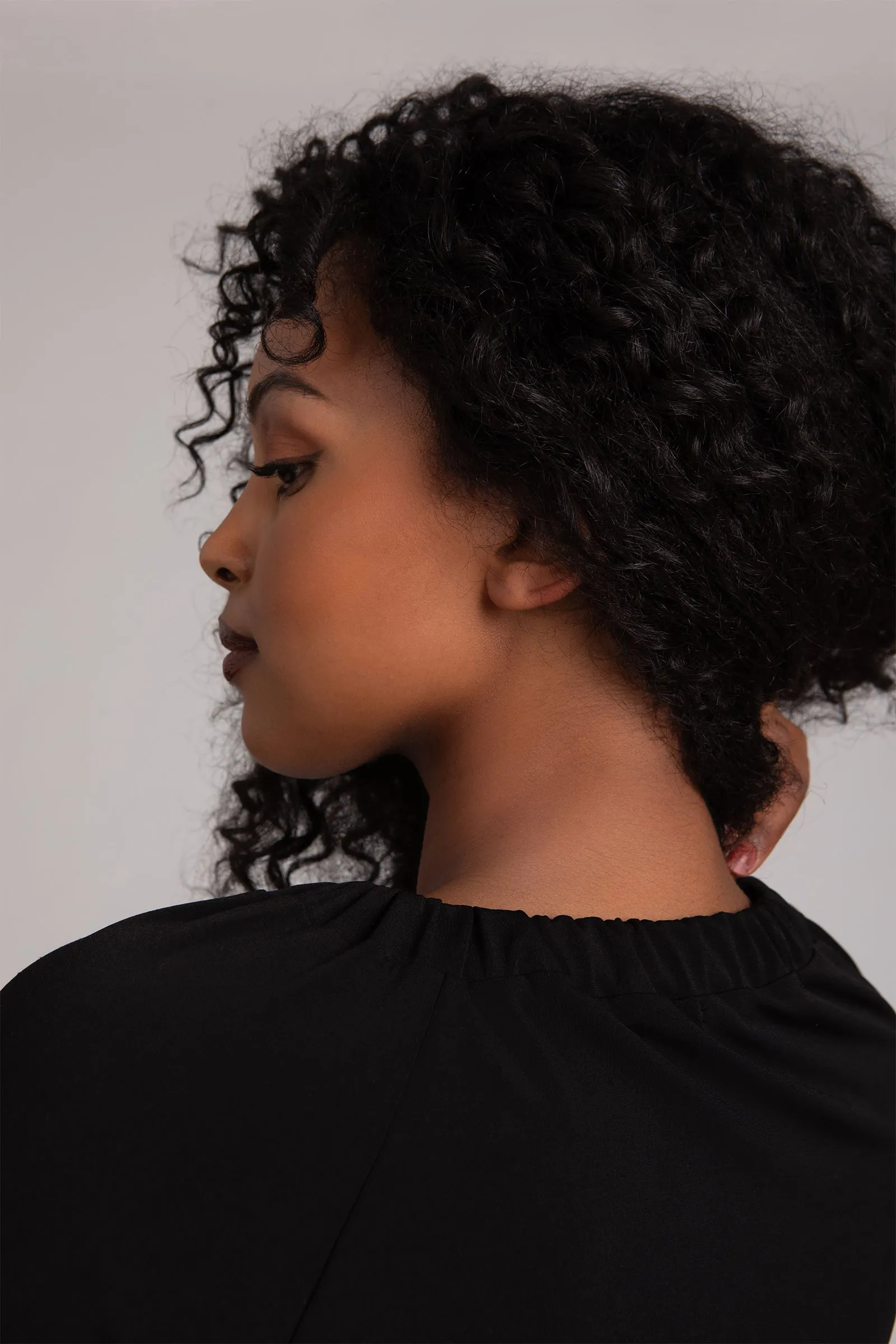 Fleece Back Jersey Move Pullover with Elastic Cuff | Black