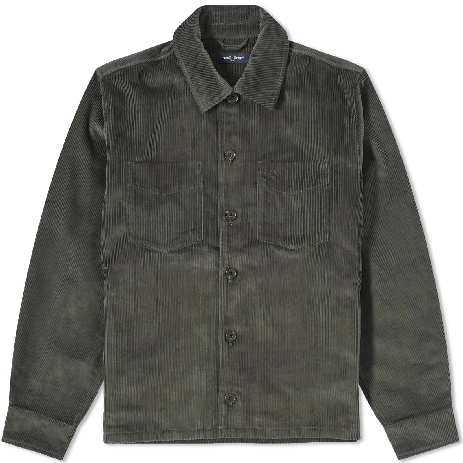 Fred Perry Cord Overshirt, Field Green