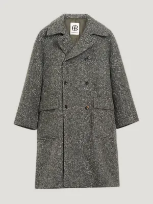 Green Herringbone coat