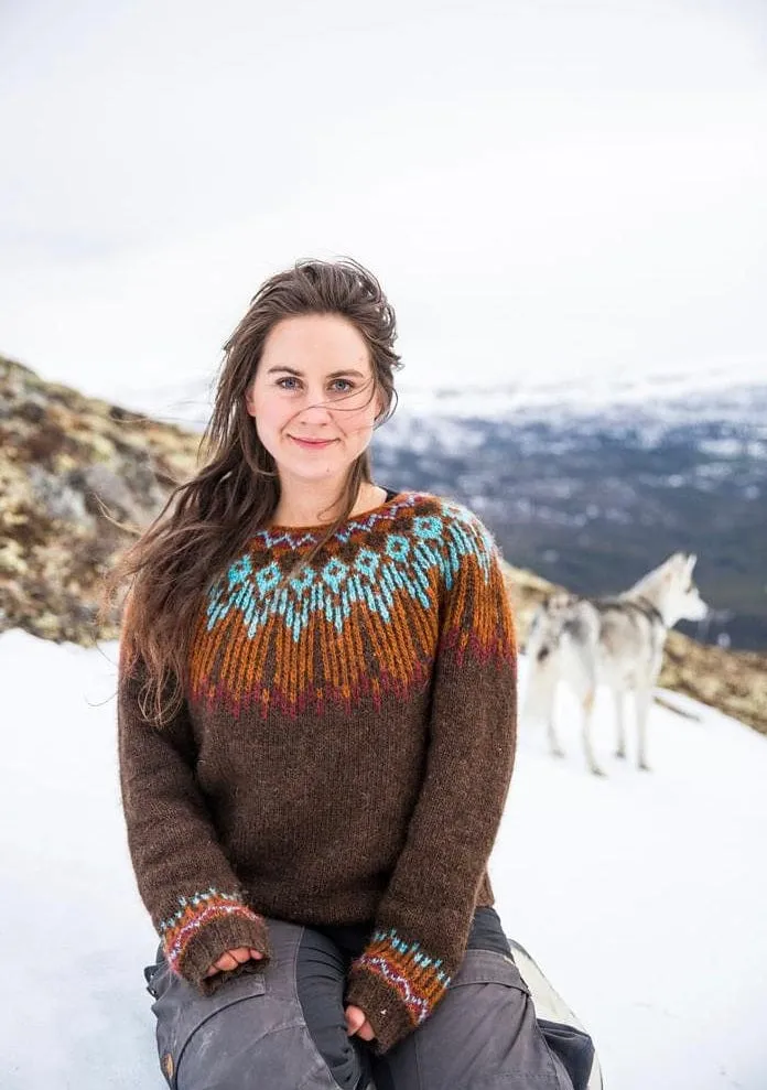 Hopi Light Grey Lettlopi sweater - Knitting Kit