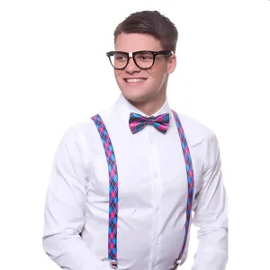 Instant Geek Set School Nerd Glasses Braces Tie Fancy Dress