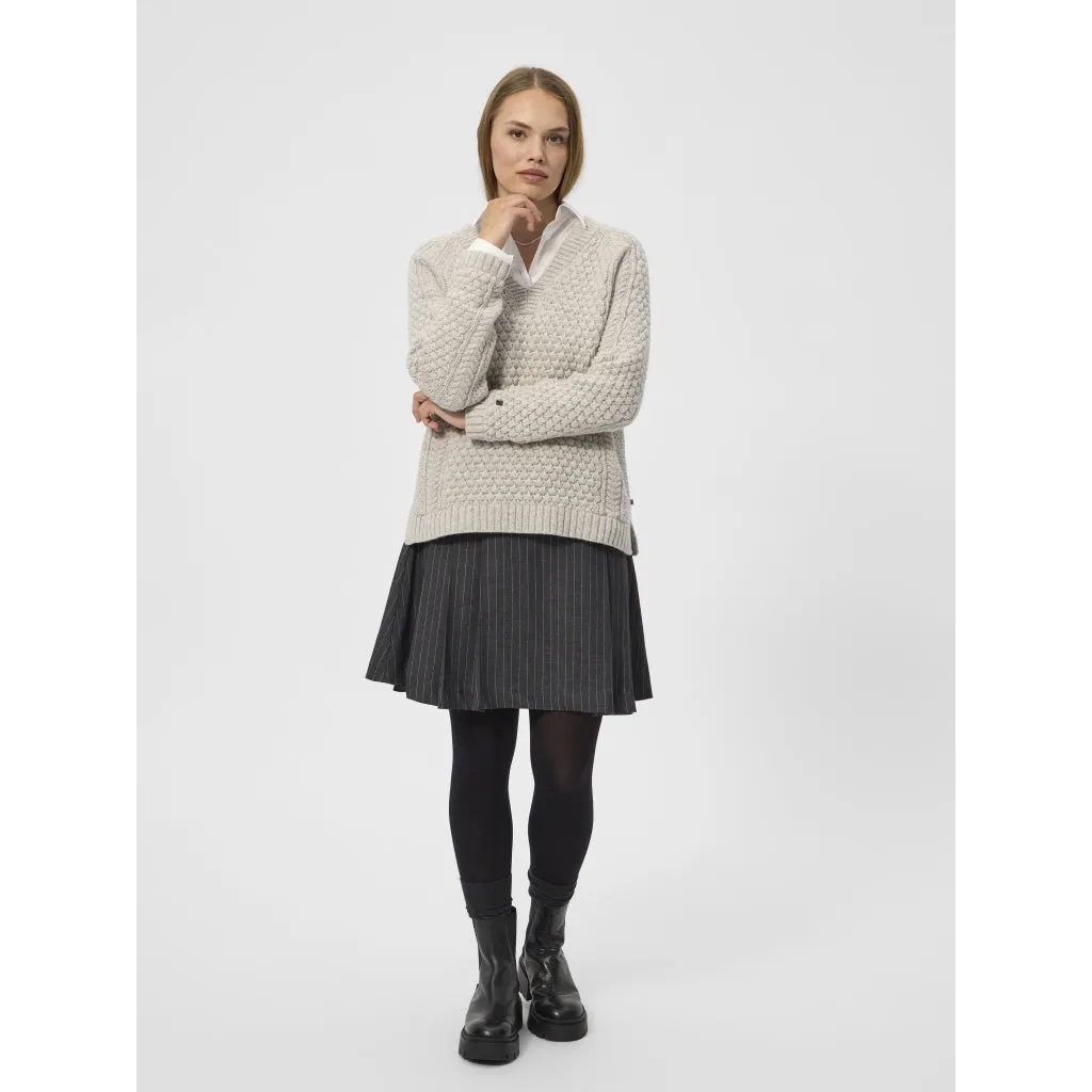 Jamile Bobble Knit - Off White Melange