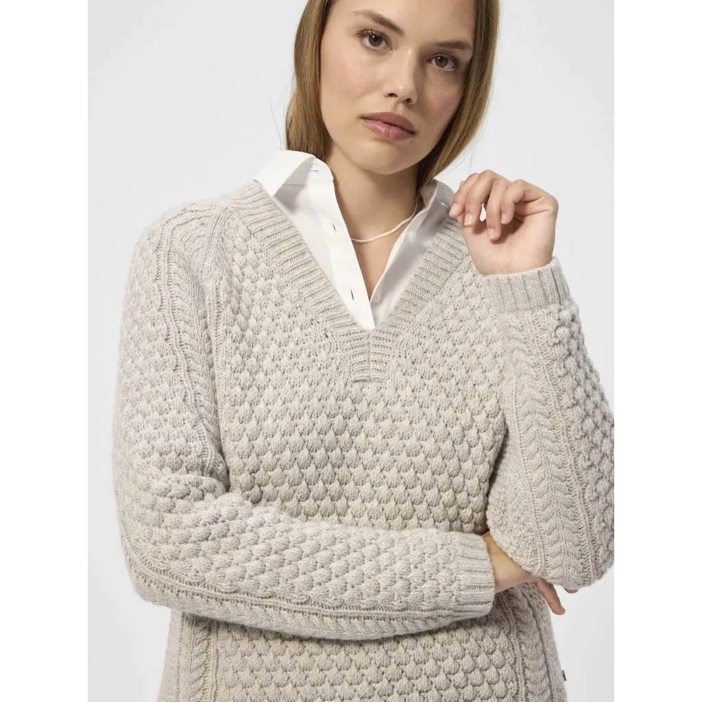 Jamile Bobble Knit - Off White Melange