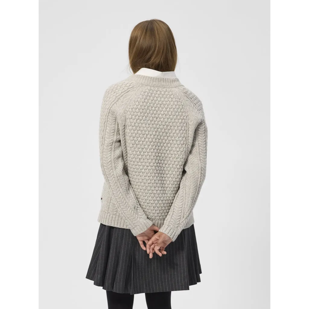 Jamile Bobble Knit - Off White Melange