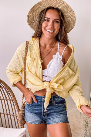 Lemon Oversized Button Down Shirt
