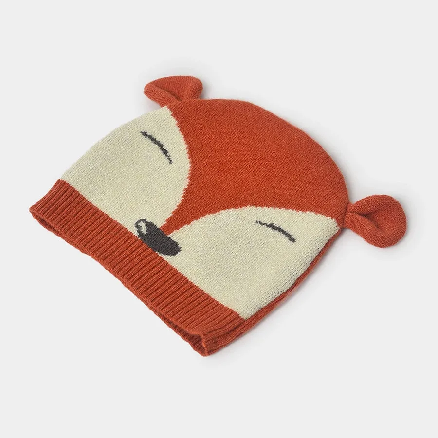 Misty Vixen Knitted Cap & Mitten Set Rust