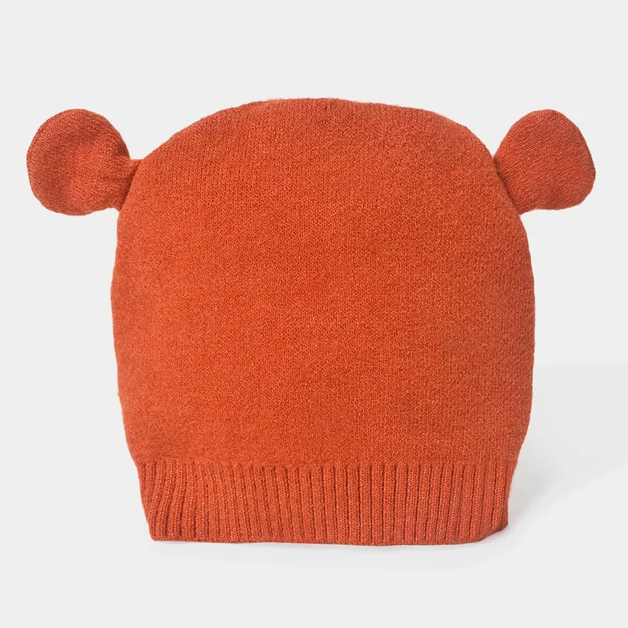 Misty Vixen Knitted Cap & Mitten Set Rust