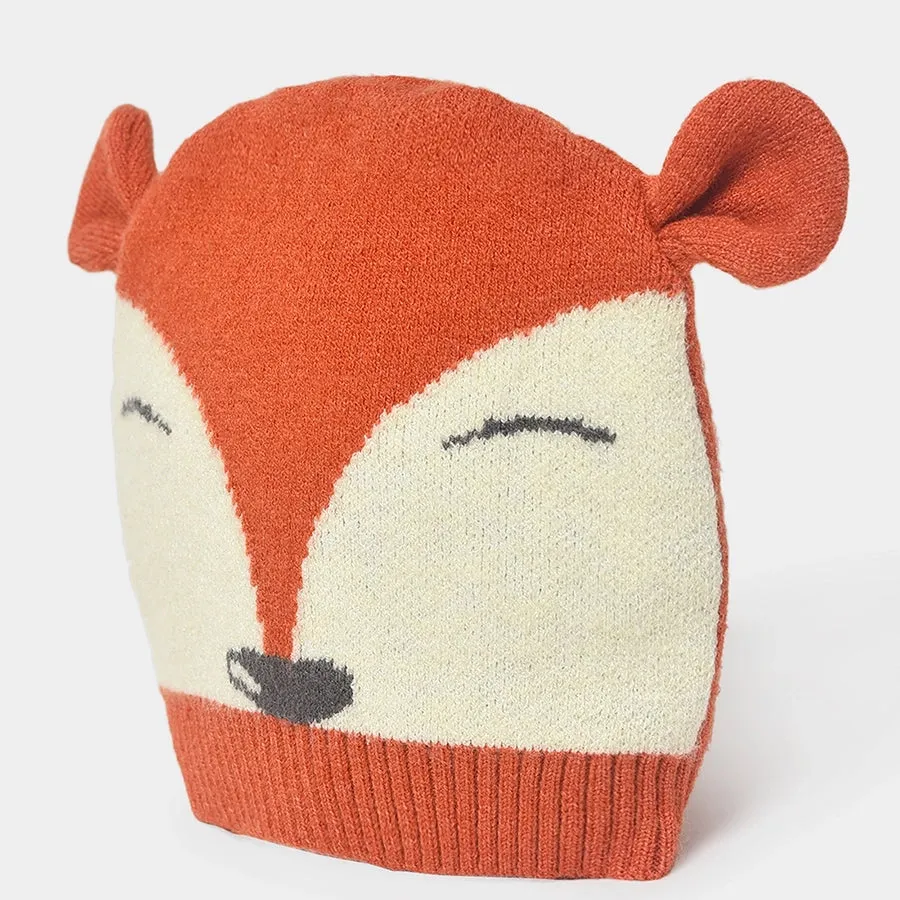 Misty Vixen Knitted Cap & Mitten Set Rust
