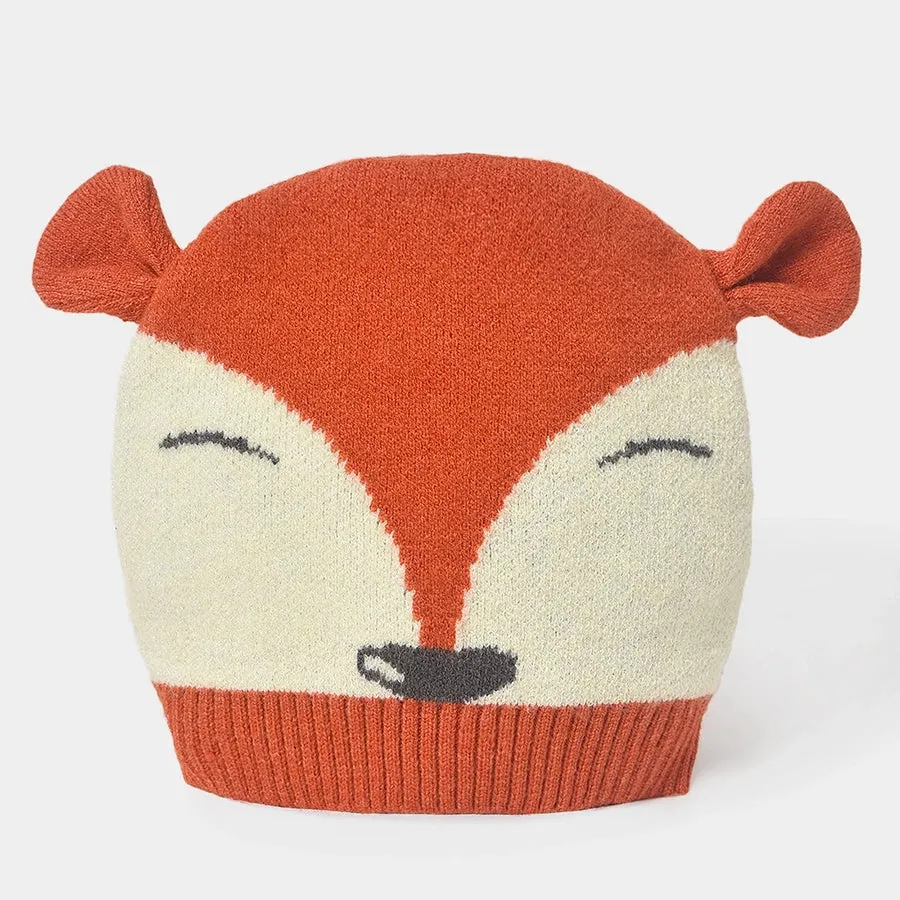 Misty Vixen Knitted Cap & Mitten Set Rust