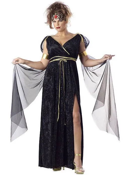 Mythical Womens Black Plus Size Medusa Costume