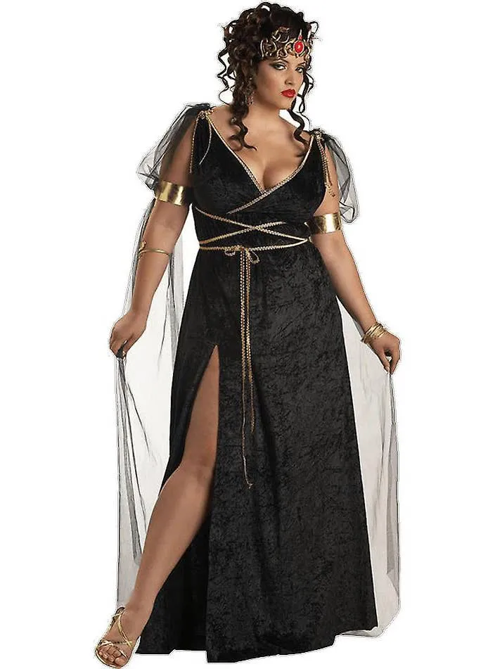 Mythical Womens Black Plus Size Medusa Costume