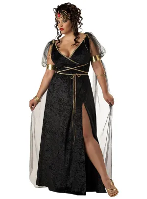 Mythical Womens Black Plus Size Medusa Costume