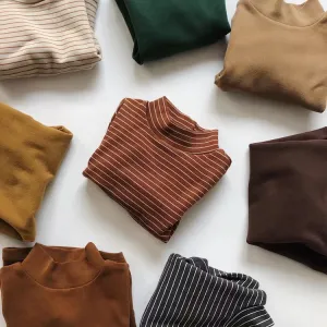 Nicola Basic Solid Color Turtleneck Top