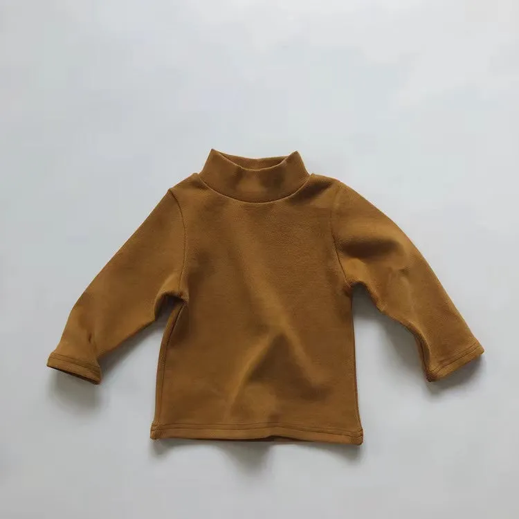 Nicola Basic Solid Color Turtleneck Top