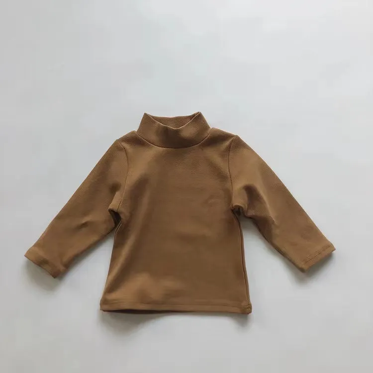 Nicola Basic Solid Color Turtleneck Top