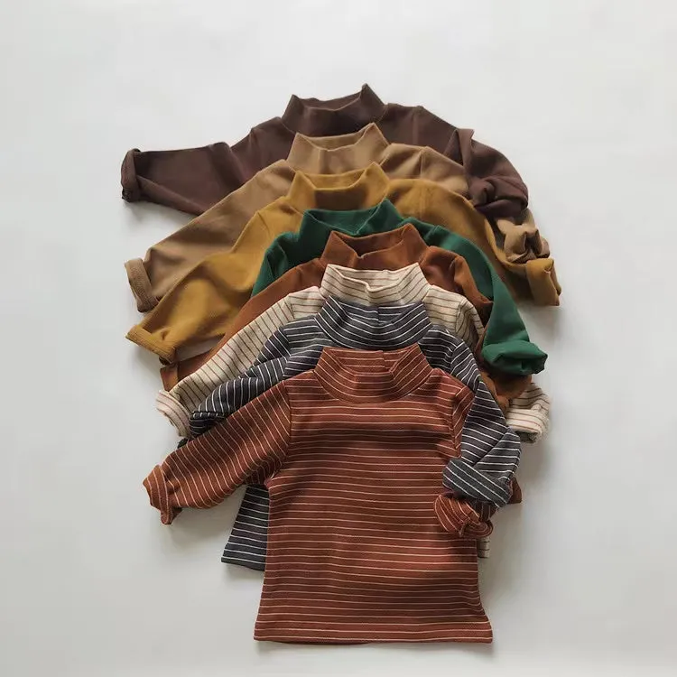 Nicola Basic Solid Color Turtleneck Top